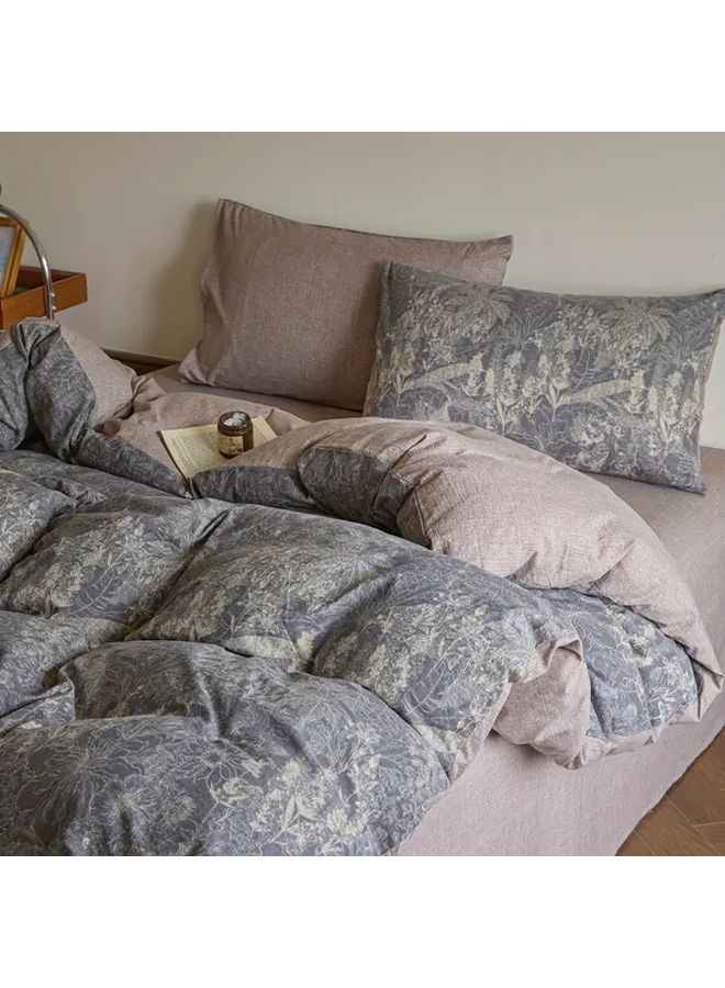 Sumo Linen Duvet Cover 59x79 Inches Floral Retro Style Soft Bedding - Image 4